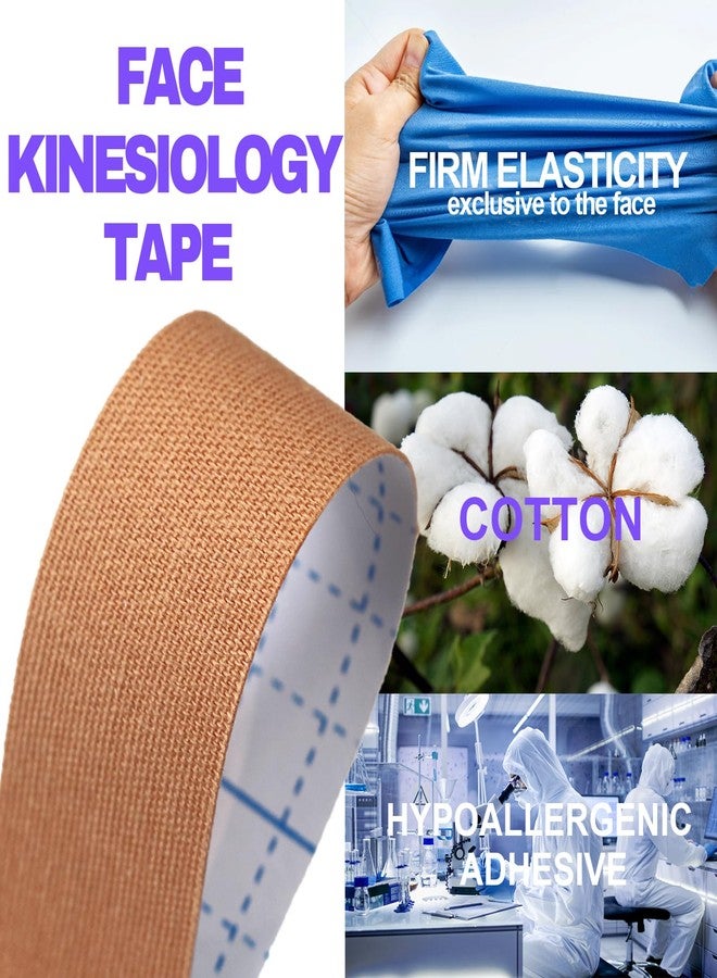 Sfuchin Face Tape for Wrinkles Overnight Wrinkle Patches, Face Lift Tape, Neck Tape, Facial Tape, Kinesiology Tape for Face Forehead Frown 11 Lines Eye Smile Line Mouth Lip - Customer Cut 5cm Wide - Image 4